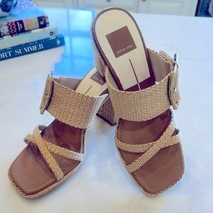 Raffia block heel sandal Dolce Vita